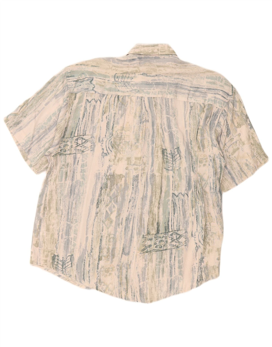 Vintage Mens Short Sleeve Shirt XL Multicoloured Striped