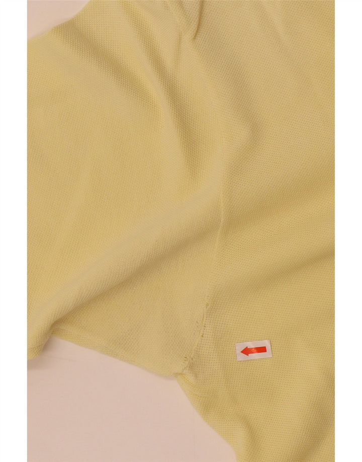 Lacoste Mens Polo Shirt Large Yellow Cotton