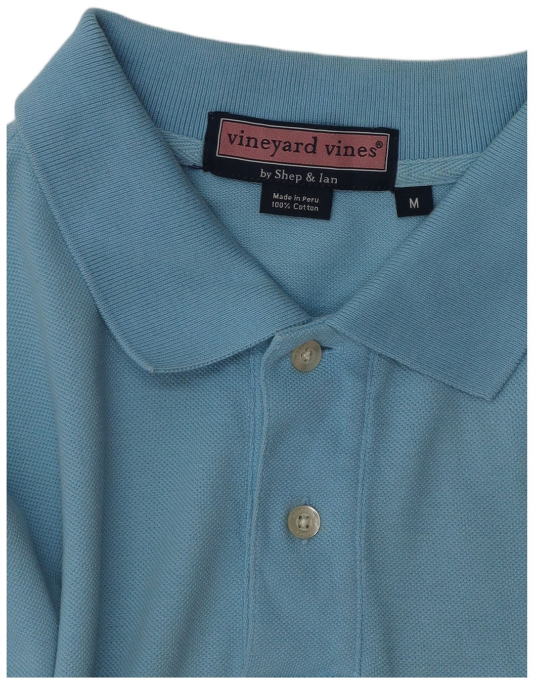 VINEYARD VINES Mens Polo Shirt Medium Blue Cotton