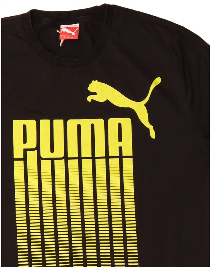 Puma Mens Graphic T-Shirt Top Large Black Cotton