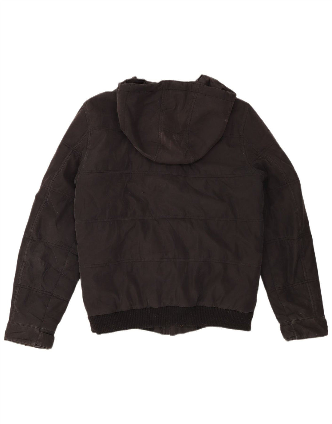 JACK & JONES Mens Hooded Padded Jacket UK 38 Medium Black Polyester