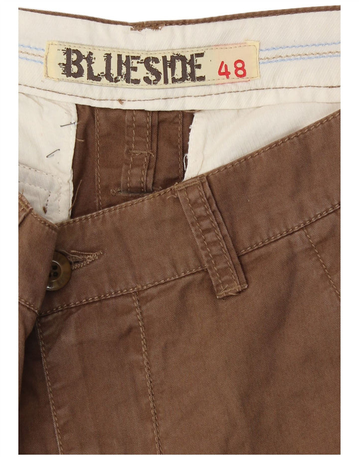 Blue Side Mens Cargo Shorts IT 48 Medium W32  Brown Cotton