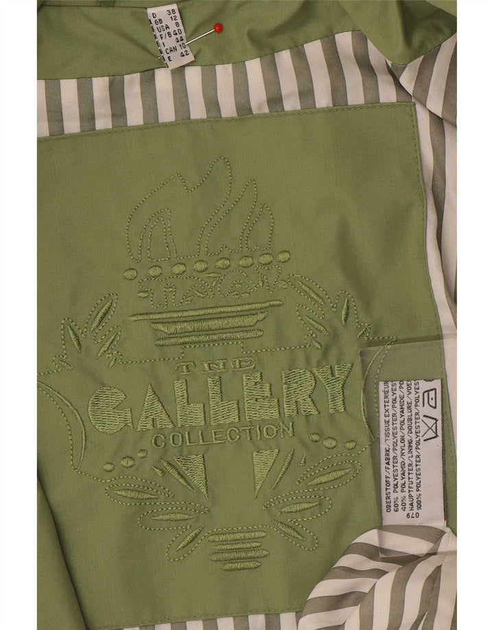 Gallery Womens Hooded Oversized Rain Jacket UK 12 Medium Green Polyester
