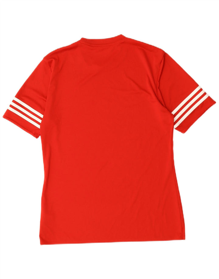 Adidas Mens Climalite T-Shirt Top Medium Red Polyester