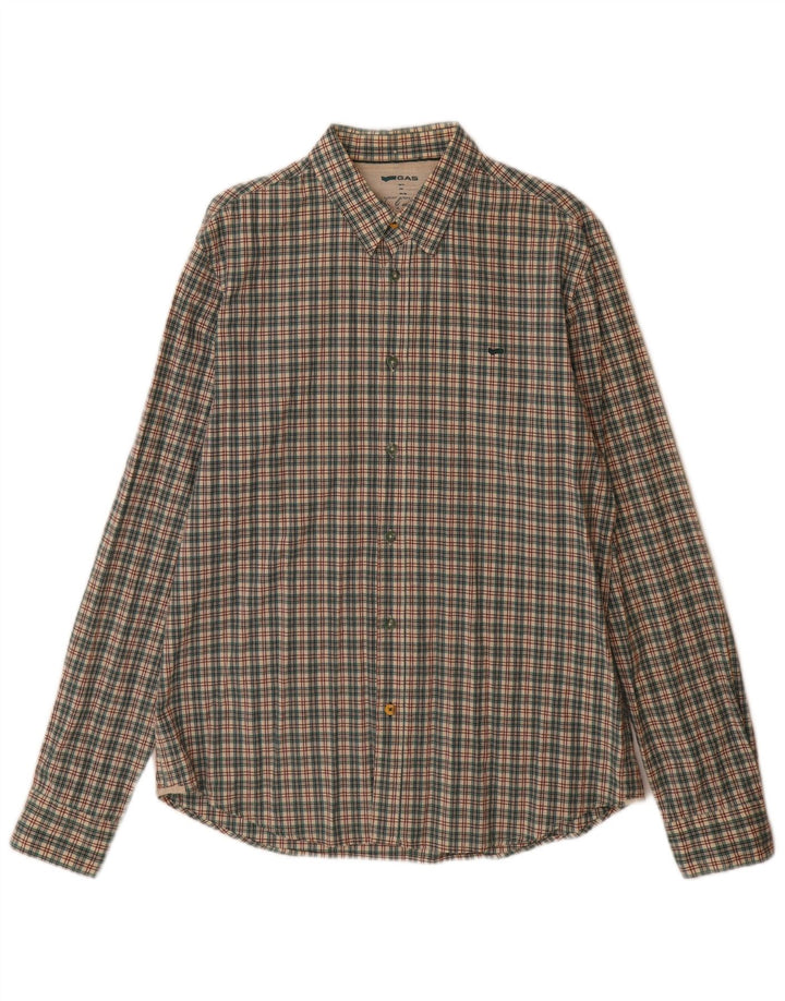 GAS Mens Shirt XL Multicoloured Check Cotton