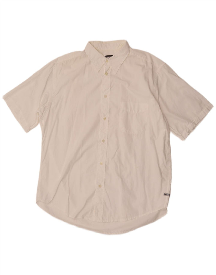 BELFE & BELFE Mens Short Sleeve Shirt 2XL White Cotton