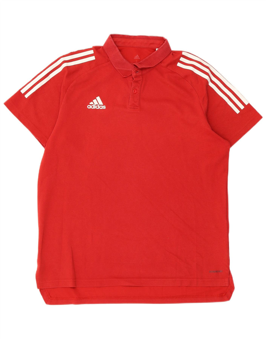 ADIDAS Mens Aeroready Polo Shirt Large Red Cotton