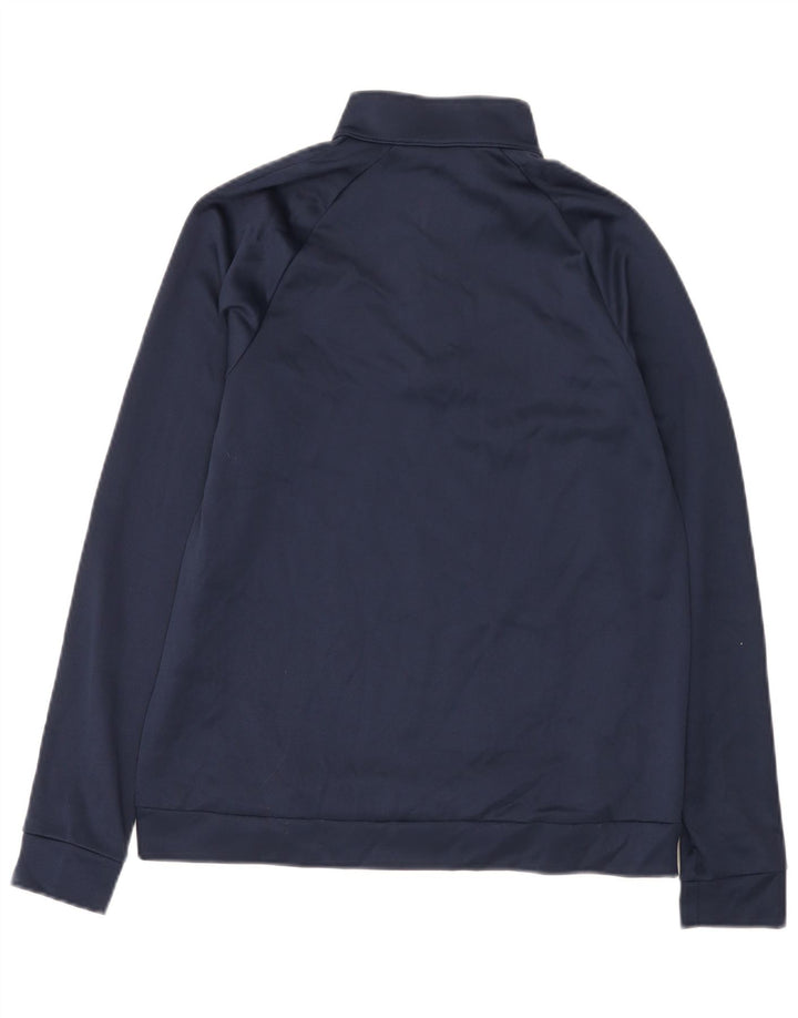 Nike Mens Dri Fit Zip Neck Sweatshirt Jumper Small Navy Blue Polyester