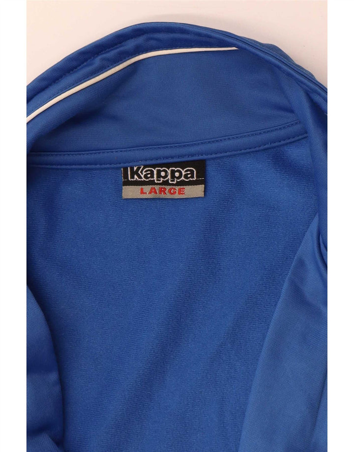 Kappa Mens Graphic Tracksuit Top Jacket Large Blue Colourblock