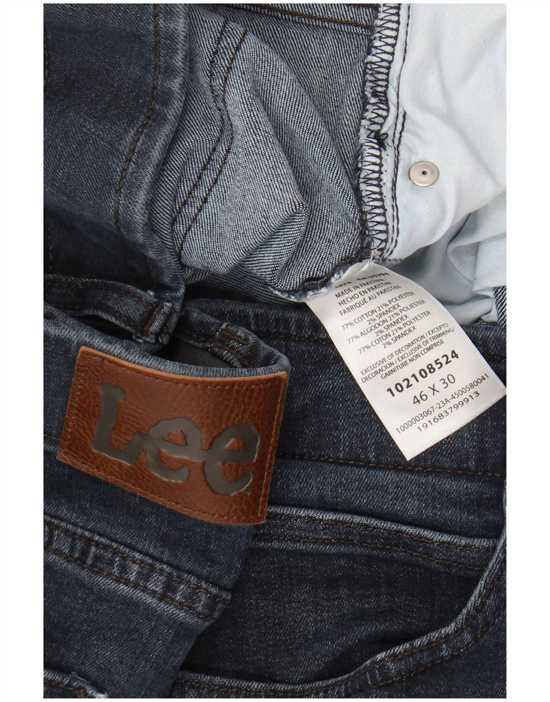 LEE Mens Relaxed Fit Straight Jeans W46 L30 Blue Cotton