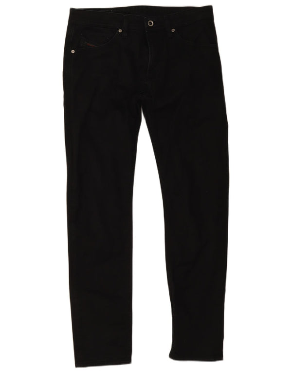 Diesel Mens Slim Fit Straight Jeans W32 L31 Black Cotton