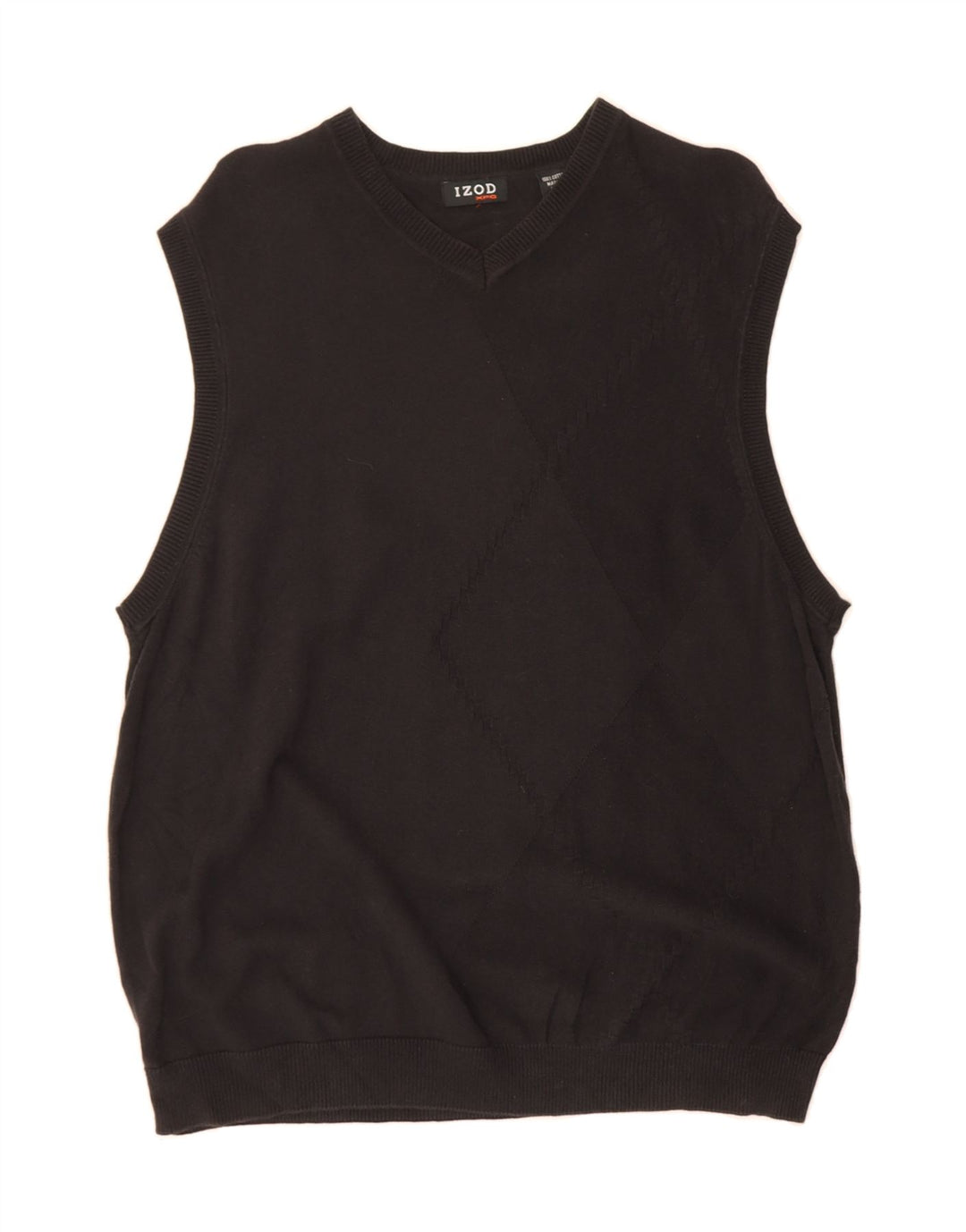 IZOD Mens Vest Tank Top Medium Black Cotton Vintage Izod and Second-Hand Izod from Messina Hembry 