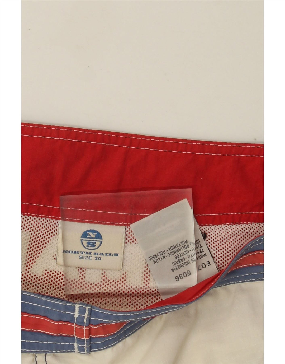 North Sails Womens Swimming Shorts UK 14 Medium Off White Colourblock
