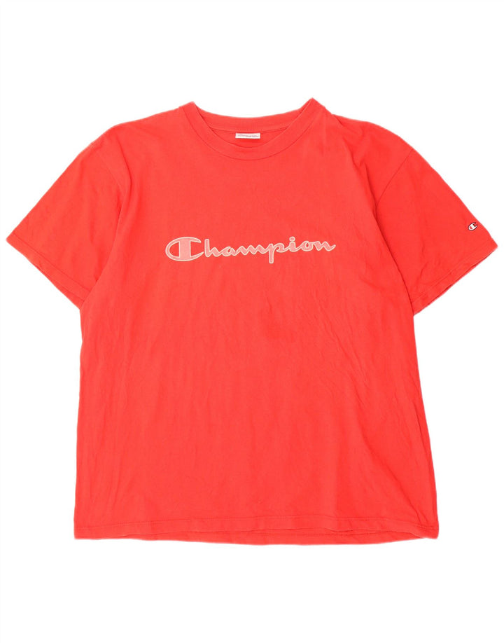 CHAMPION Mens Graphic T-Shirt Top 2XL Red