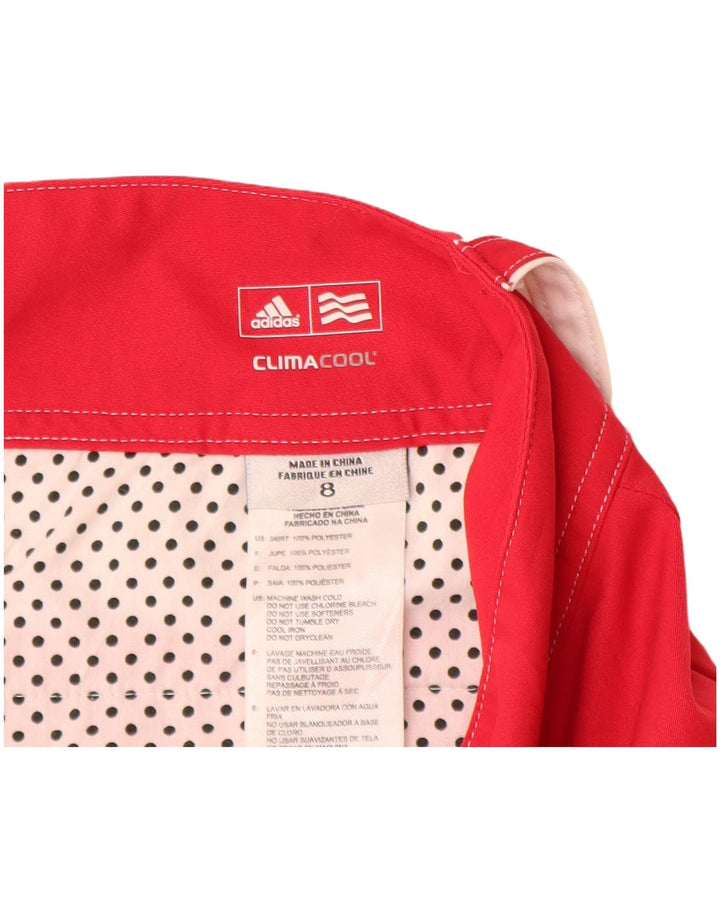 Adidas Womens Climacool Mini Skirt US 8 Medium W30  Red Polyester