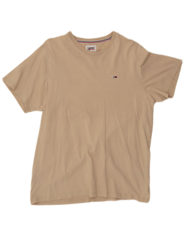 TOMMY HILFIGER Mens T-Shirt Top XL Beige