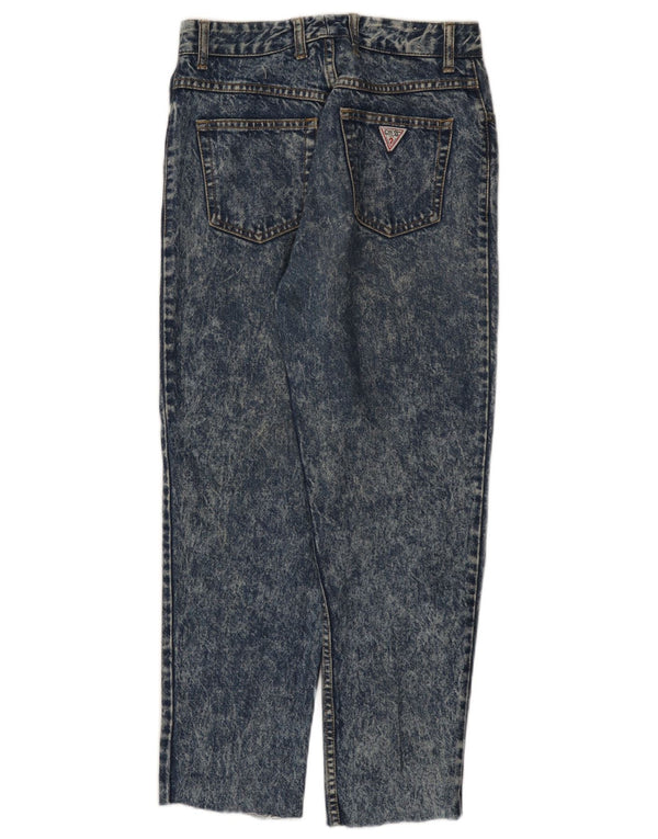 Guess Womens Georges Marciano Acid Wash Tapered Jeans W31 L25 Blue