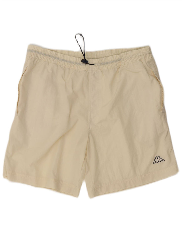 KAPPA Mens Swimming Shorts Large Off White Polyamide