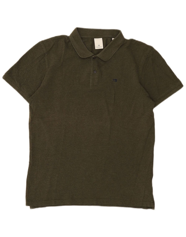 Scotch & Soda Mens Polo Shirt Medium Khaki Cotton