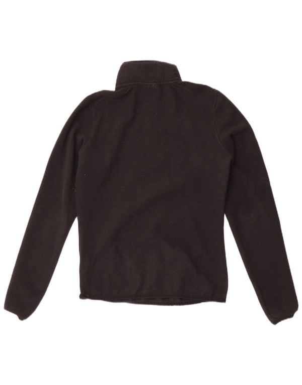The North Face Womens Zip Neck Fleece Jumper UK 10 Small Black Polyester