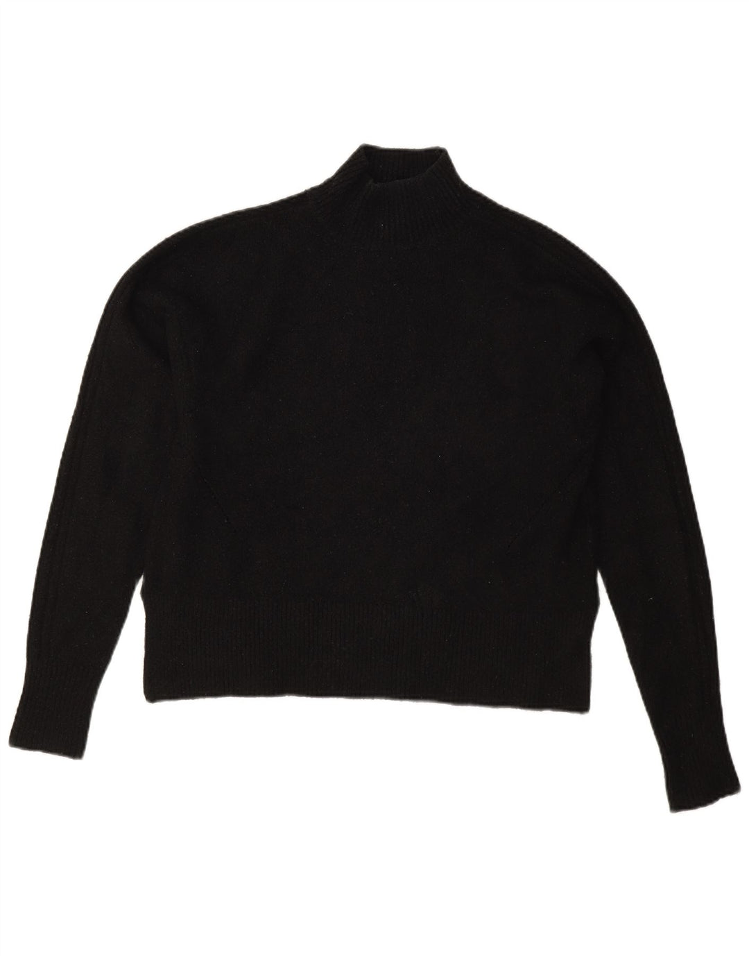 Jack Wills Womens Oversized Turtle Neck Jumper Sweater UK 8 Small Black
