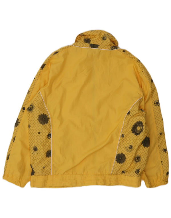 Hibernia Womens Tracksuit Top Jacket UK 18 XL Yellow Floral