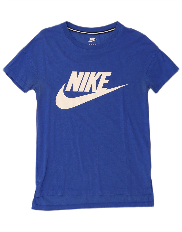 NIKE Mens Graphic T-Shirt Top XS Blue Modal