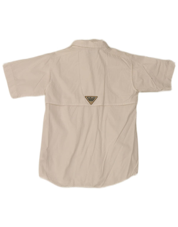 Columbia Boys Short Sleeve Shirt 6-7 Years White Cotton