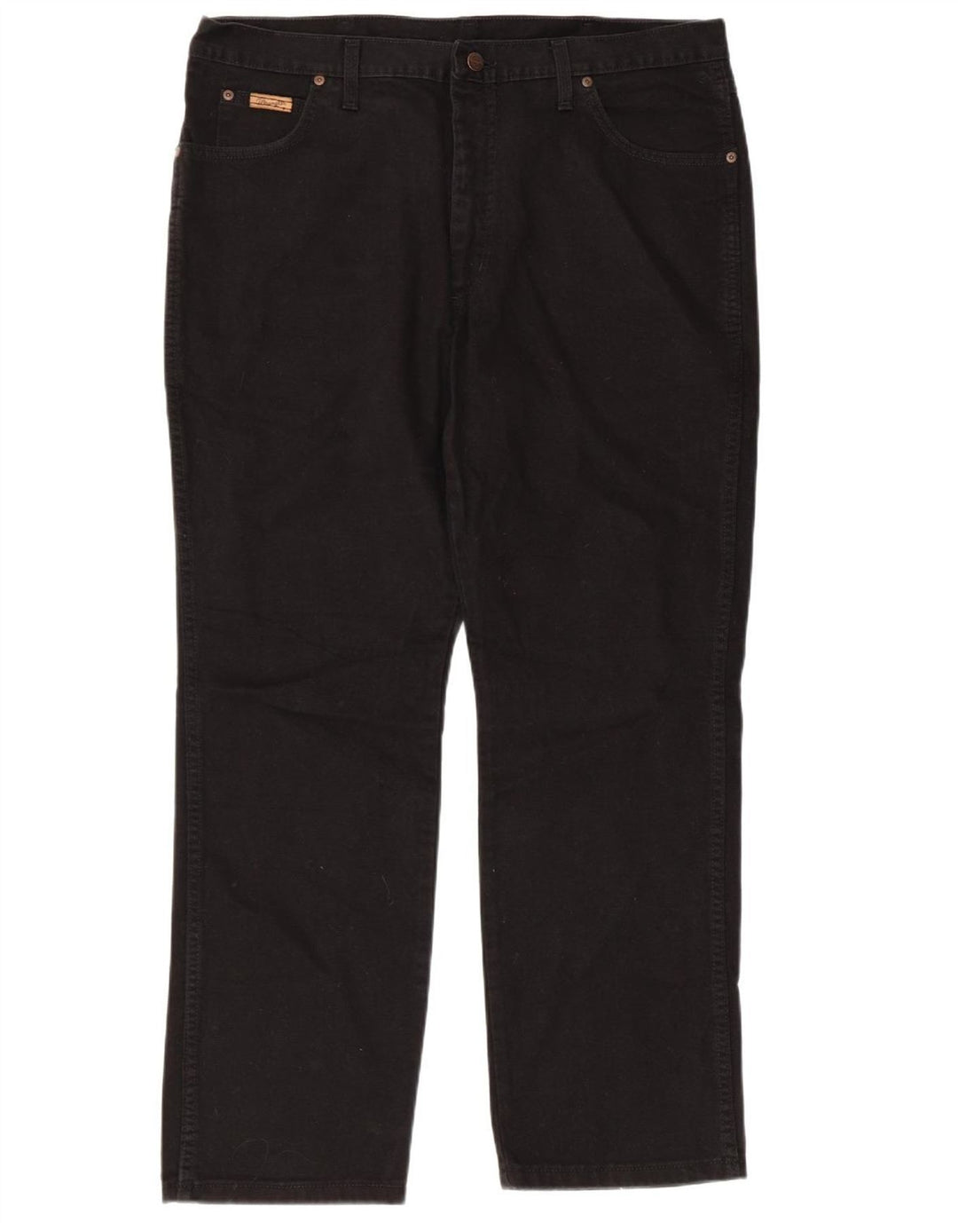 WRANGLER Mens Texas Straight Jeans W40 L30 Black Cotton