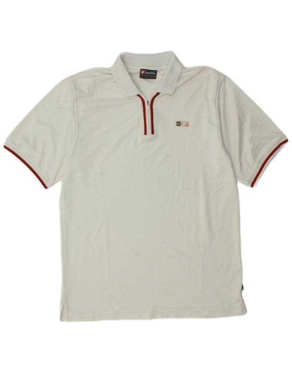 Lotto Mens Polo Shirt Medium White