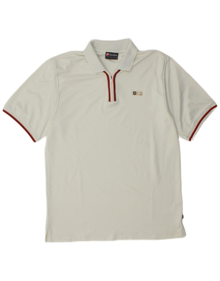 Lotto Mens Polo Shirt Medium White