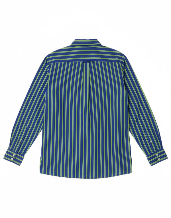 Crew Clothing Mens Tailored Fit Shirt Medium Blue Pinstripe Cotton