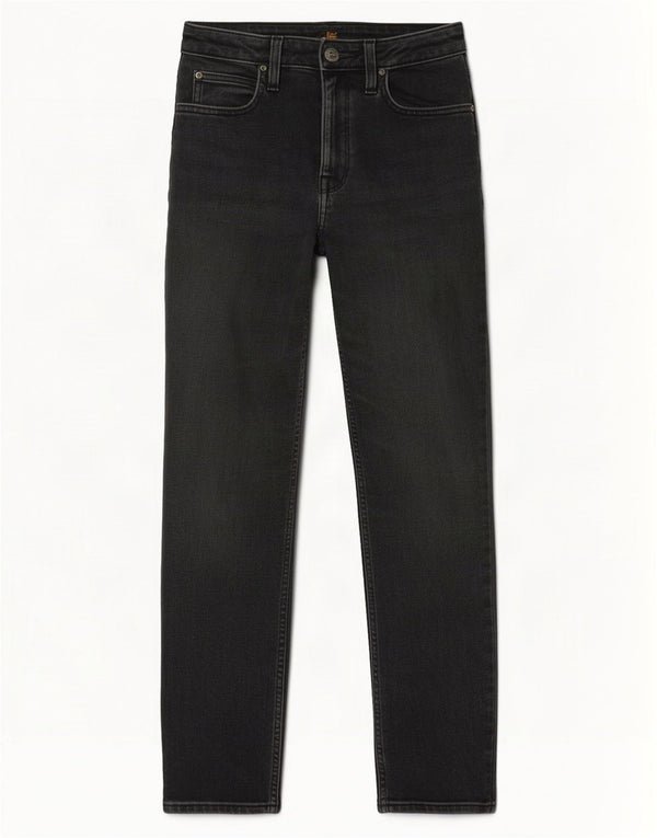 Lee Womens Carol Straight Jeans W27 L27 Grey Cotton