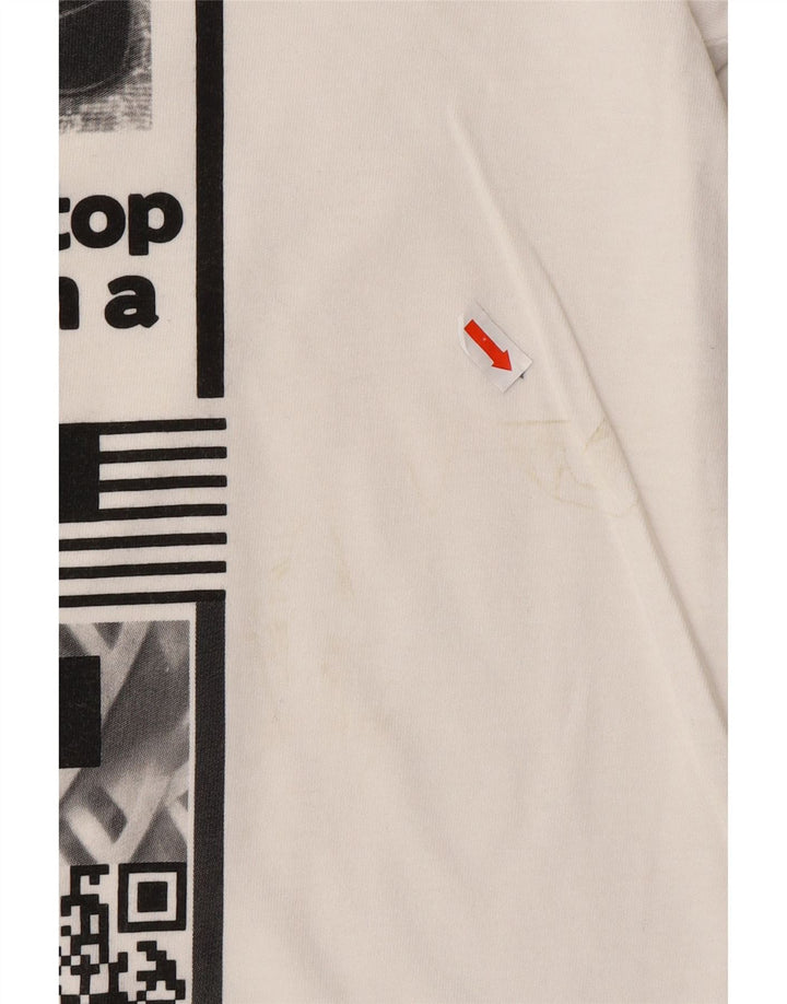 ADIDAS Mens Graphic T-Shirt Top Medium White