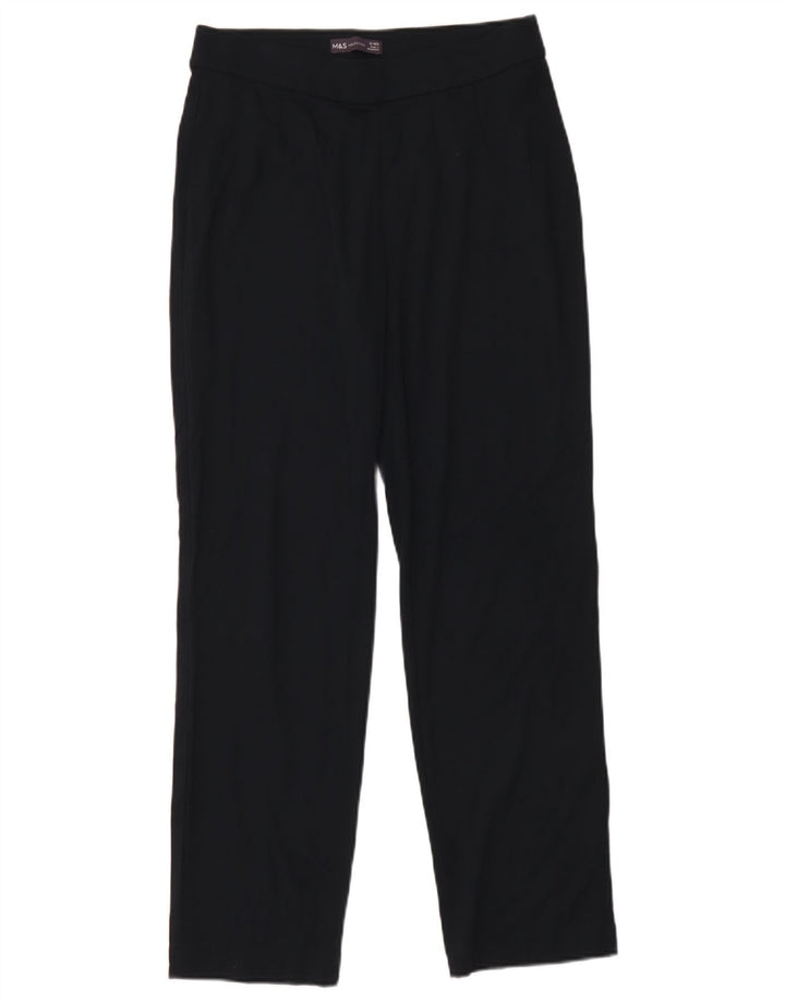 Marks & Spencer Womens Tracksuit Trousers UK 12 Medium Navy Blue Viscose