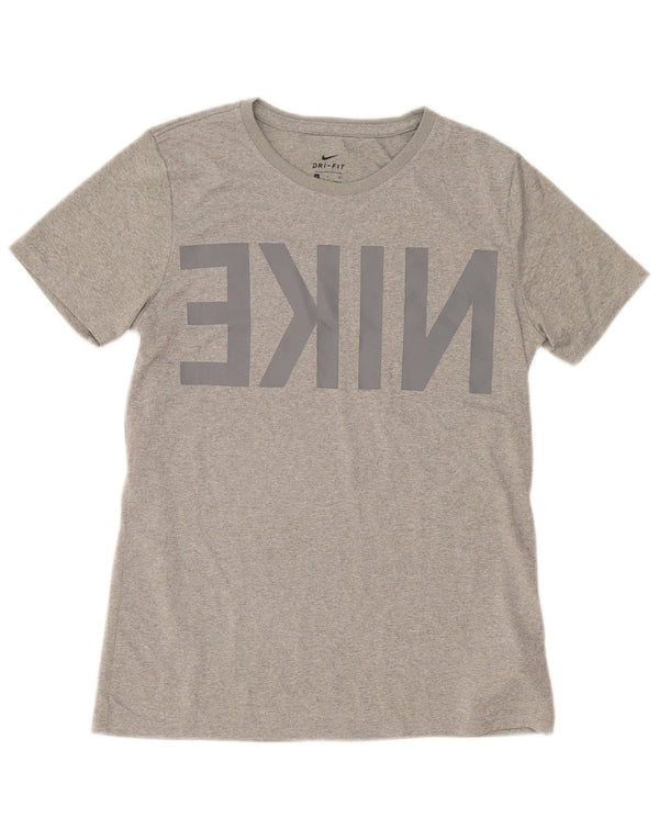 Nike Mens Dri Fit Graphic T-Shirt Top Small Grey Polyester