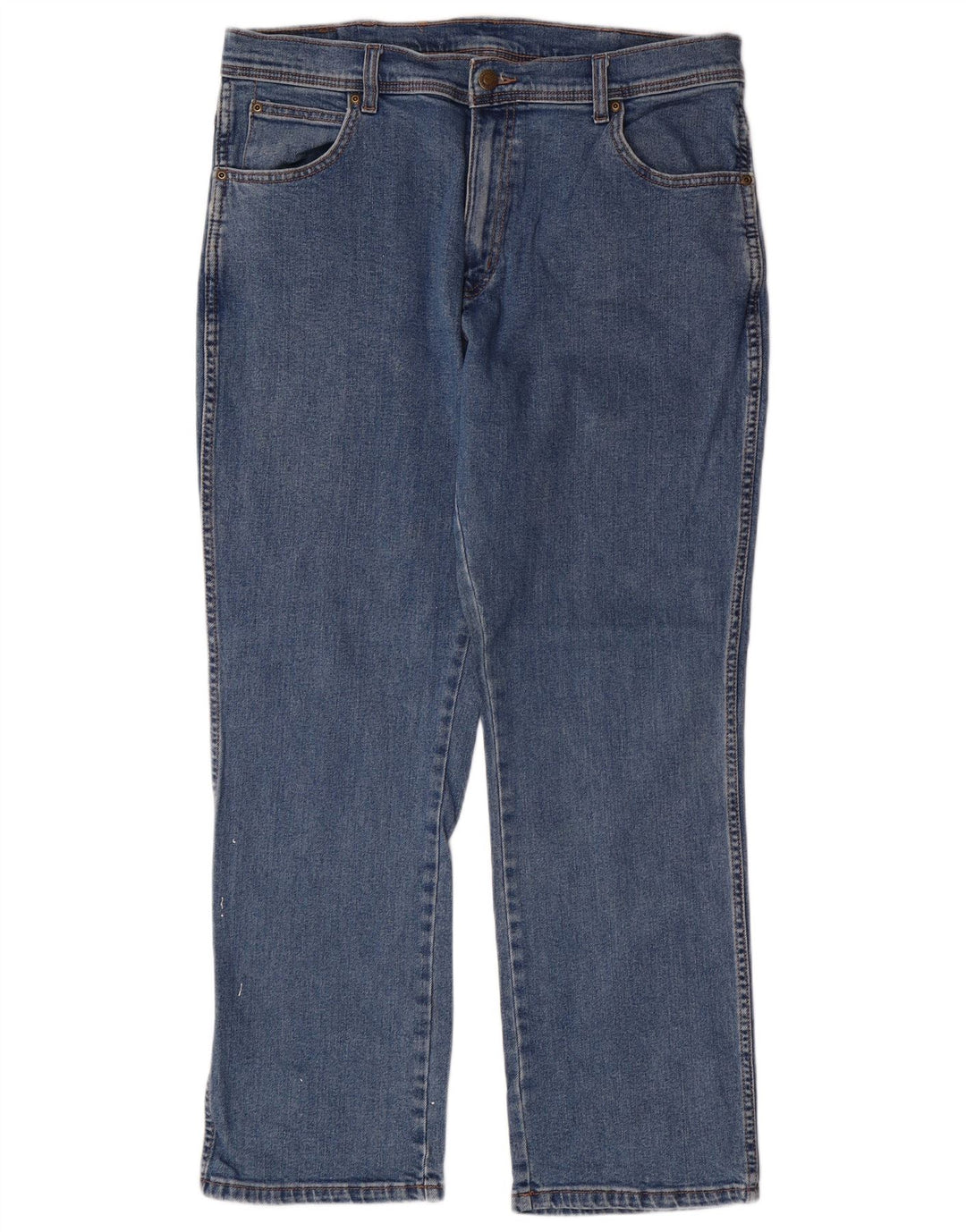 WRANGLER Mens Straight Jeans W36 L30 Blue Cotton