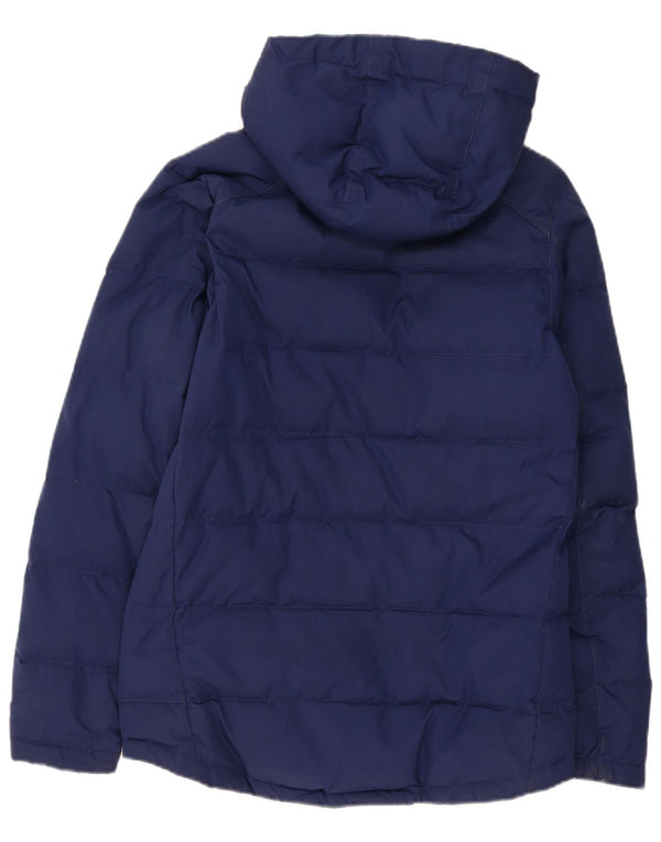 Nike Mens Hooded Padded Jacket UK 36 Small Navy Blue Polyester