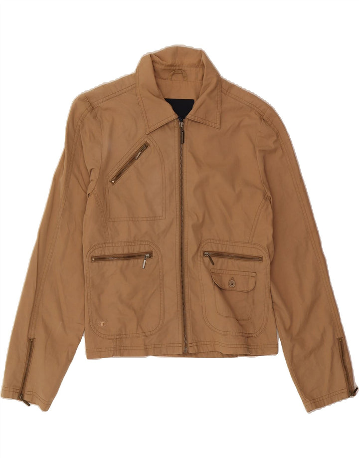 TOM TAILOR Womens Bomber Jacket UK 14 Medium Brown Cotton Vintage Tom Tailor and Second-Hand Tom Tailor from Messina Hembry 
