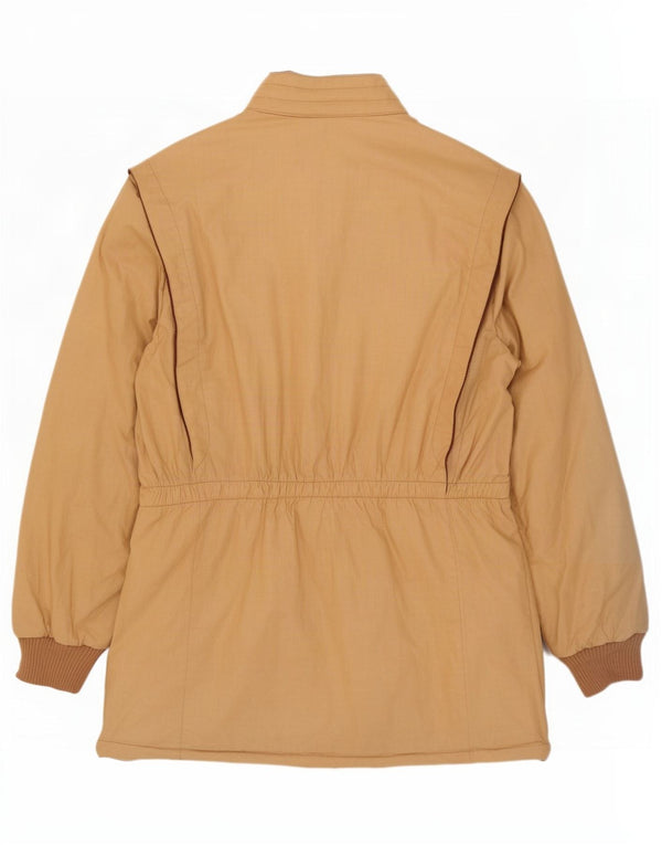 Vintage Womens Reversible Corduroy Windbreaker Coat IT 52 XL Beige Cotton