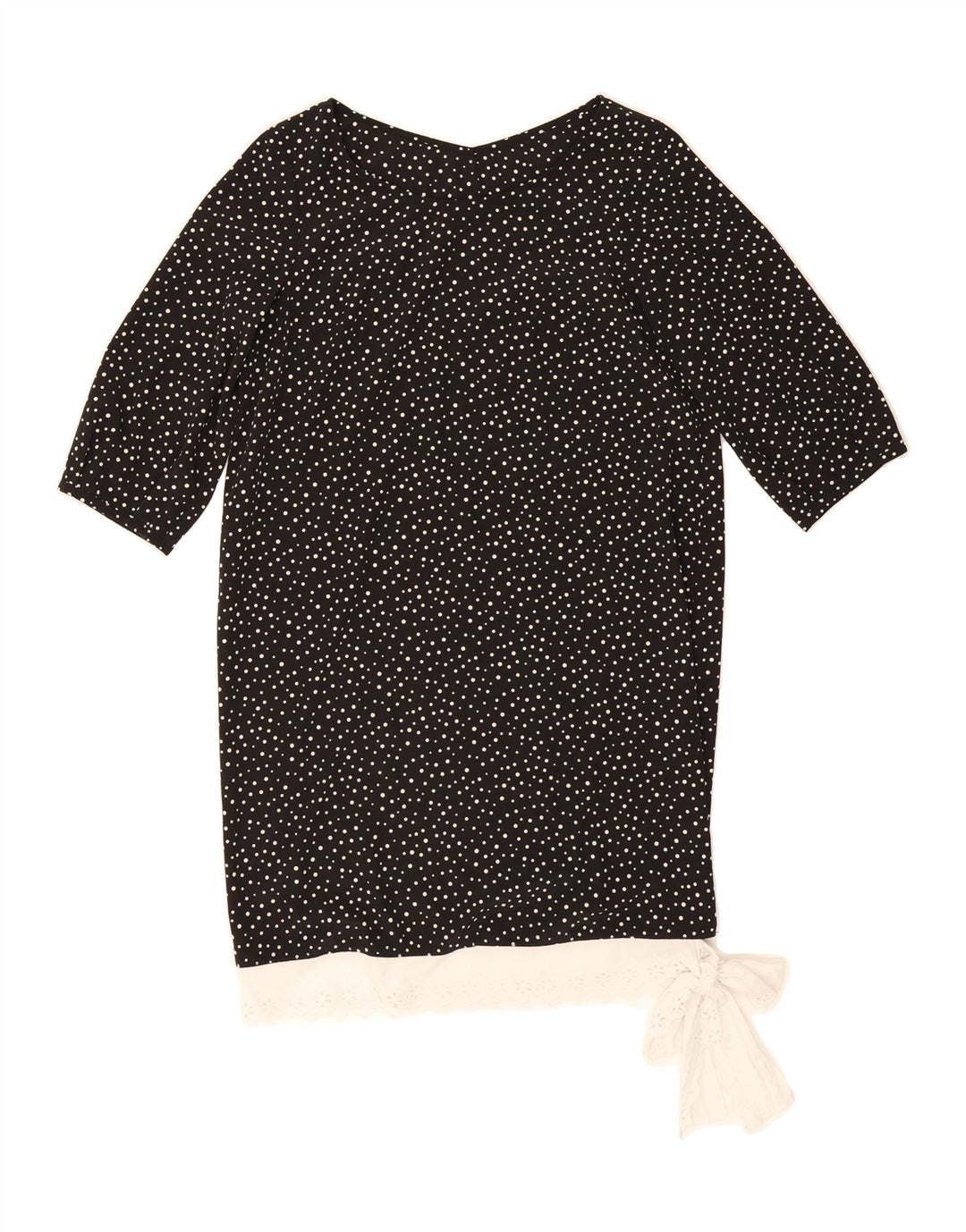 VINTAGE Womens Shift Dress UK 14 Large Black Polka Dot Vintage Vintage and Second-Hand Vintage from Messina Hembry 