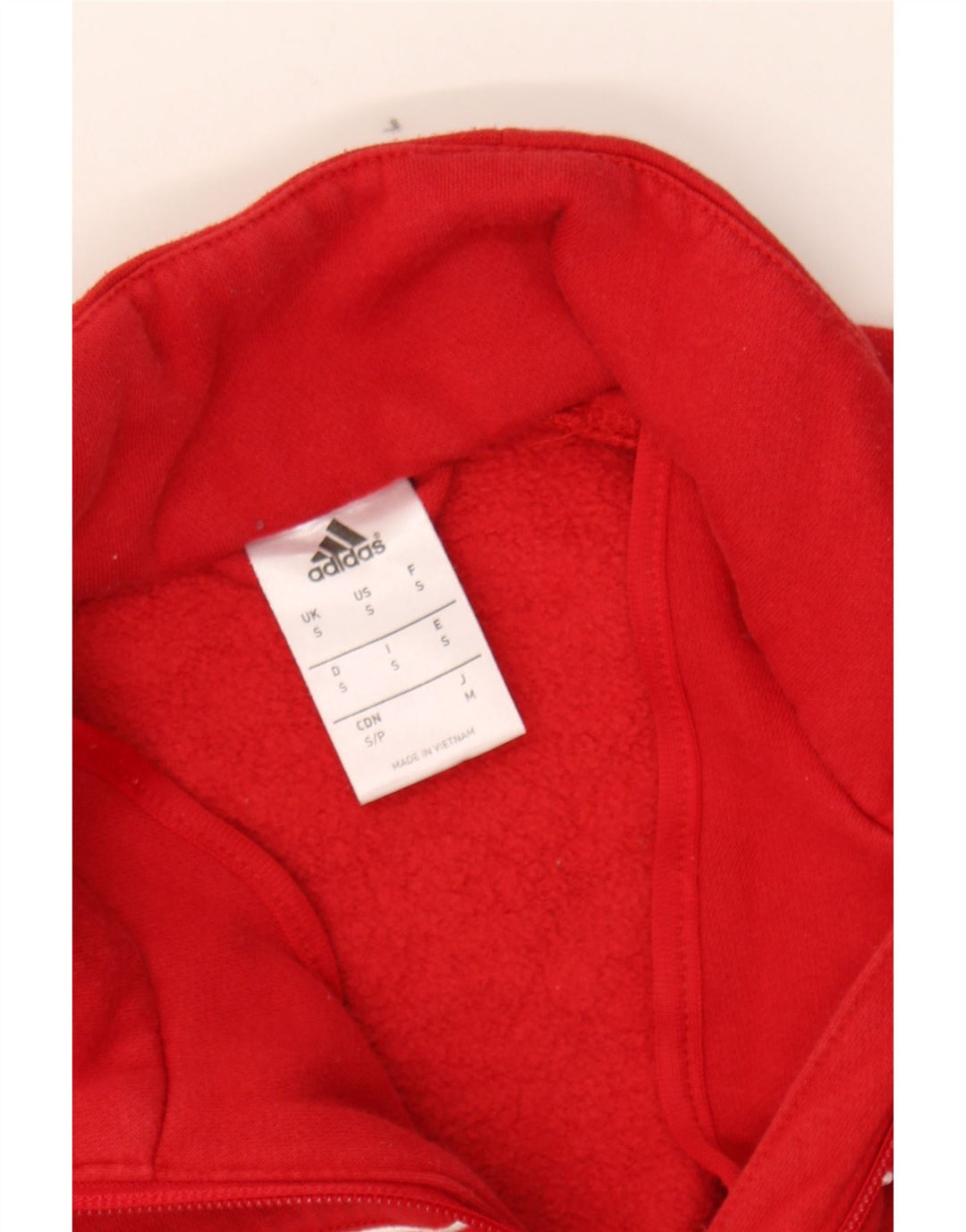 ADIDAS Mens Zip Neck Sweatshirt Jumper Small Red Cotton Vintage Adidas and Second-Hand Adidas from Messina Hembry 