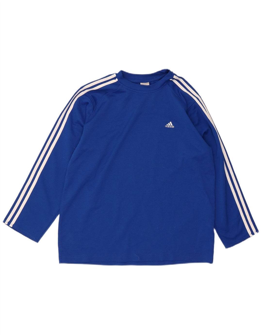 ADIDAS Mens Top Long Sleeve Large Blue Polyester