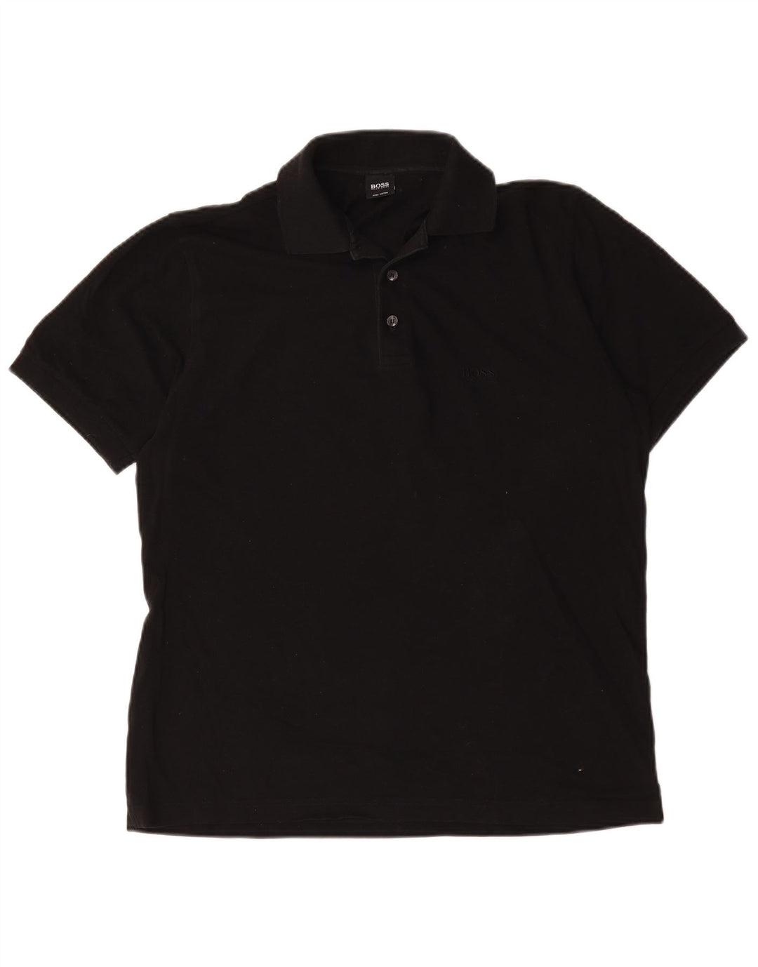 Hugo Boss Mens Polo Shirt Medium Black Cotton