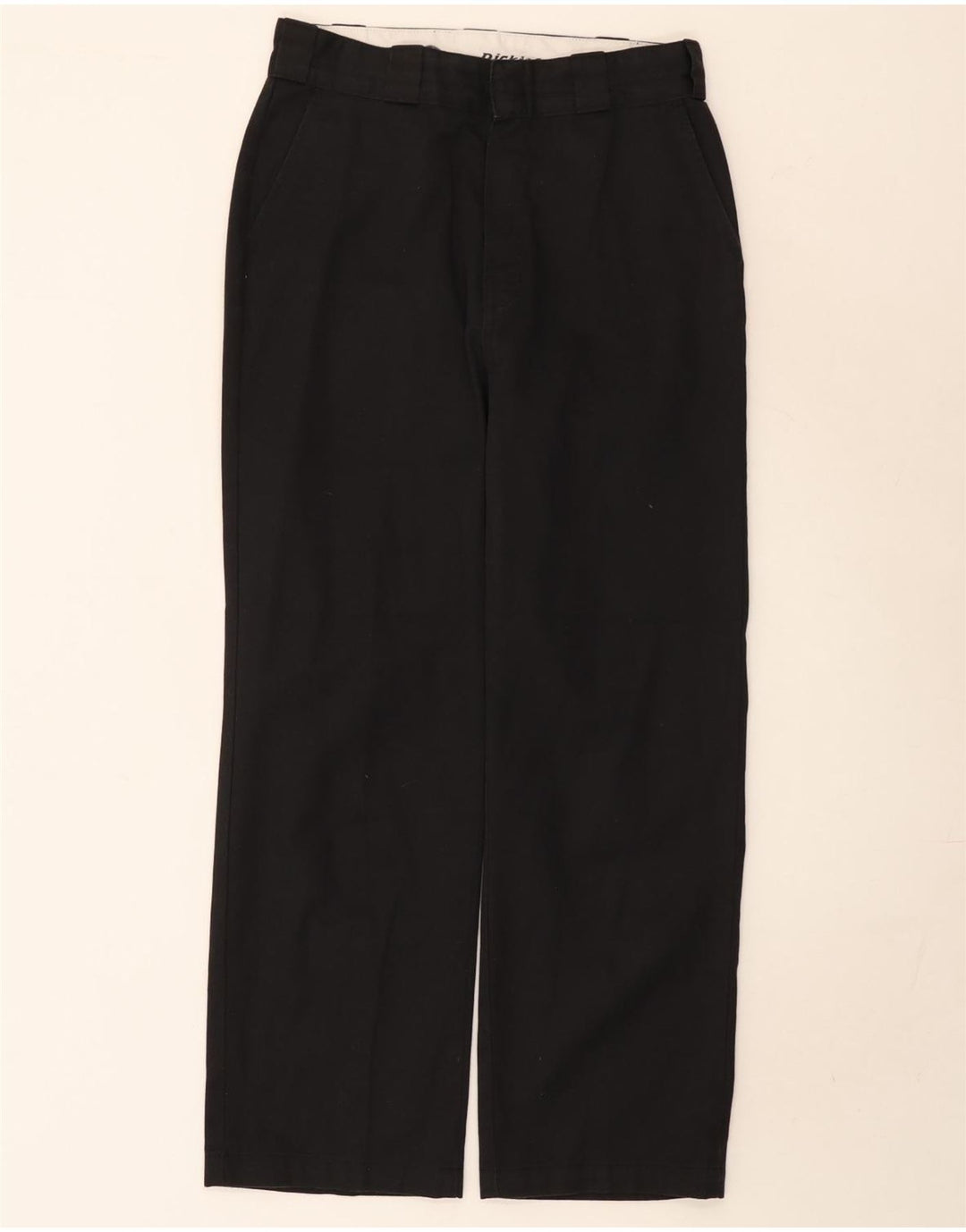 Dickies Mens Straight Chino Trousers W28 L27 Black Polyester