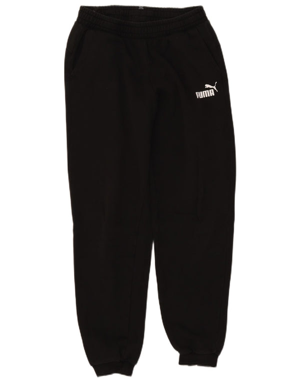 Puma Boys Tracksuit Trousers Joggers 15-16 Years Black Cotton