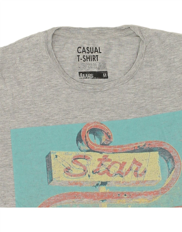 JULES Mens Regular Graphic T-Shirt Top Medium Grey Cotton | Vintage Jules | Thrift | Second-Hand Jules | Used Clothing | Messina Hembry 
