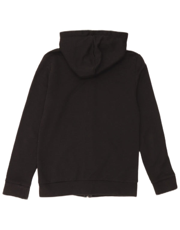 Adidas Womens Zip Hoodie Sweater UK 4/6 XS Black Cotton