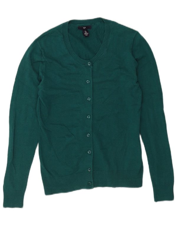 Gap Womens Cardigan Sweater UK 12 Medium Green Cotton