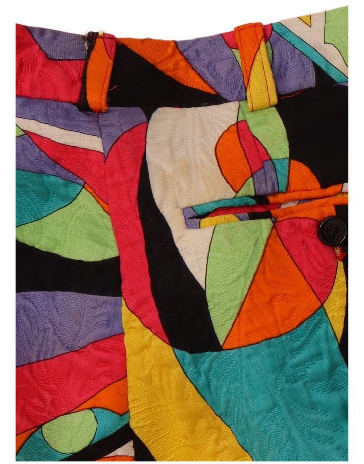 VINTAGE Womens High Waist Chino Trousers IT 46 Large W30 L28 Multicoloured